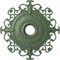 Ekena Millwork Orleans Ceiling Medallion (Canopies up to 8 1/4"), 38 3/8"OD x 6 5/8"ID x 2 7/8"P, Athenian Green CM38OLAGF - alternate 1